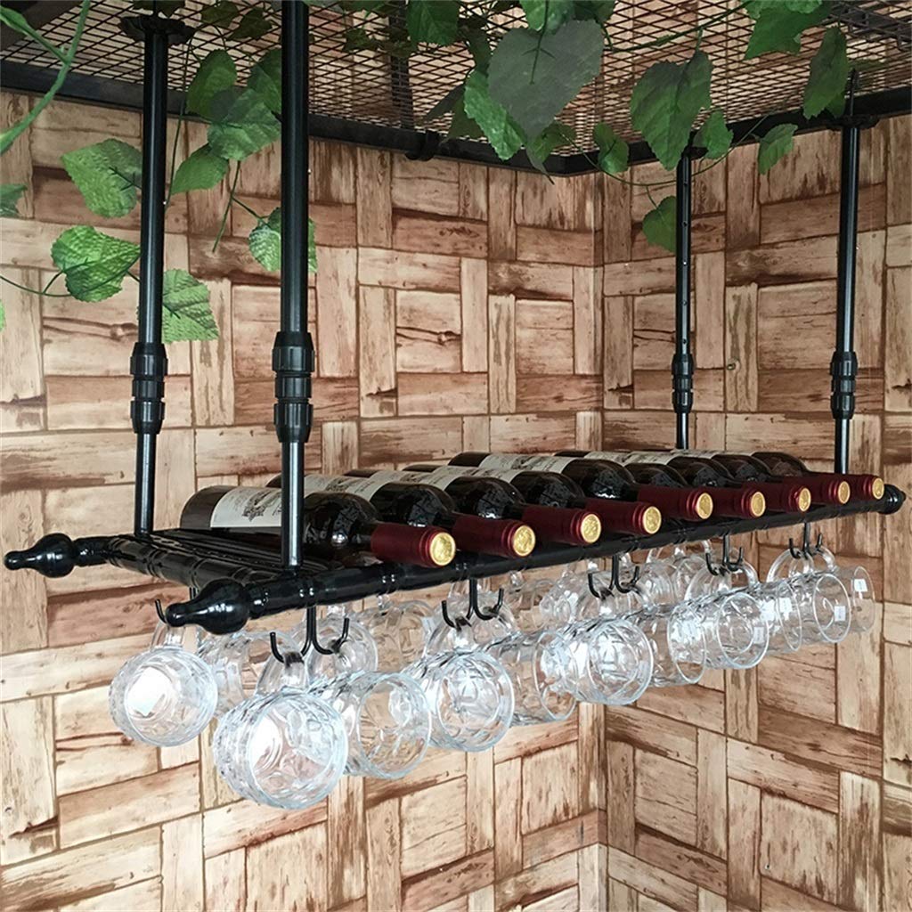 Amazon｜ワインラック、キッチン保管機構天井吊り下げ式金属製ワイン